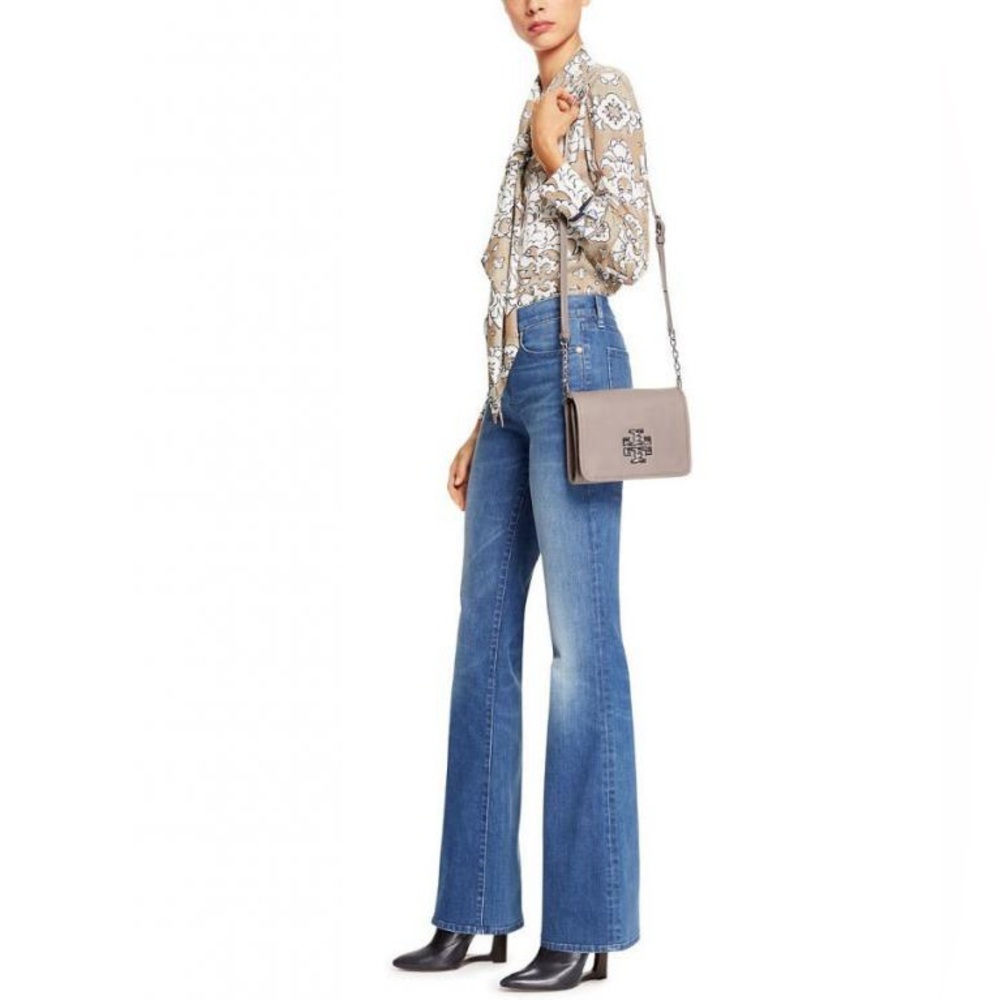 Tory Burch Britten Combo Crossbody Bag in French Grey